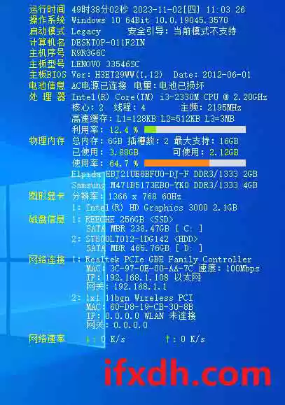 桌面显示配置信息/系统/和pe下都能用