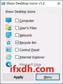 Show Desktop Icons v1.2/显示或隐藏桌面图标