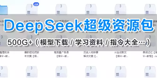 DeepSeek超级资源包500G+（模型下载 / 学习资料 / 指令大全…）-奇趣日