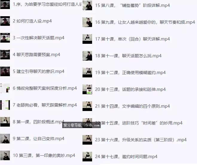 图片[1]-老情叔叔《恋爱经》通过16个实操场景提升撩妹技巧-奇趣日