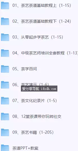 图片[1]-茶艺课程全套 78个视频+205册配套PPT-奇趣日