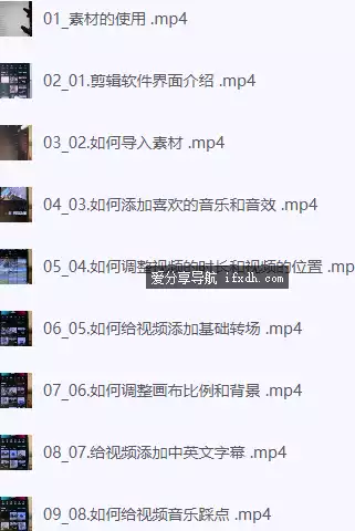 图片[1]-拍摄剪辑剪映入门到精通课程/93课时-奇趣日