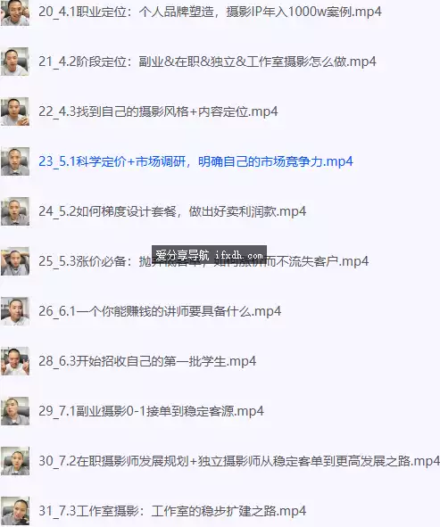 图片[1]-摄影师IP营第五期课程 帮助摄影师涨粉变现 40课时-奇趣日
