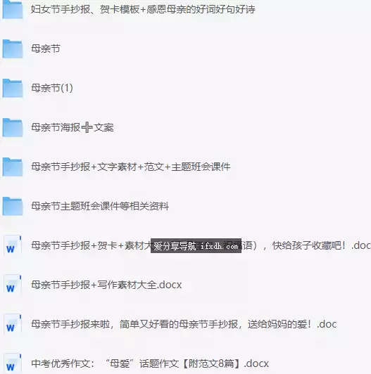 图片[1]-母亲节素材大全：手抄报/PPT课件/海报/文稿等-奇趣日