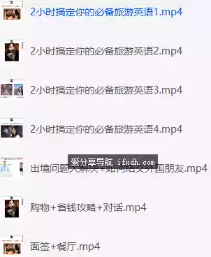 图片[1]-旅游必备口语2小时速懂旅游必备英语/7课时-奇趣日