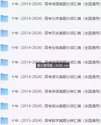图片[1]-《十年高考真题》全科分类汇编（2014-2024）-奇趣日