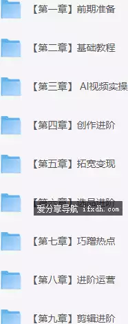 交个朋友AI短视频创富营100节 利用AI赚钱必看-奇趣日